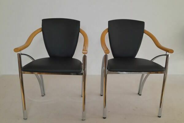 K�chenst�hle mit Kunstleder bezogen